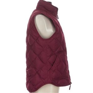 J. Crew Quilted Vest in Burgundy